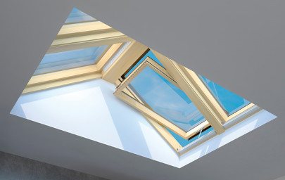 Divslīpņu konstrukcija jumta logu montāžai EFR
