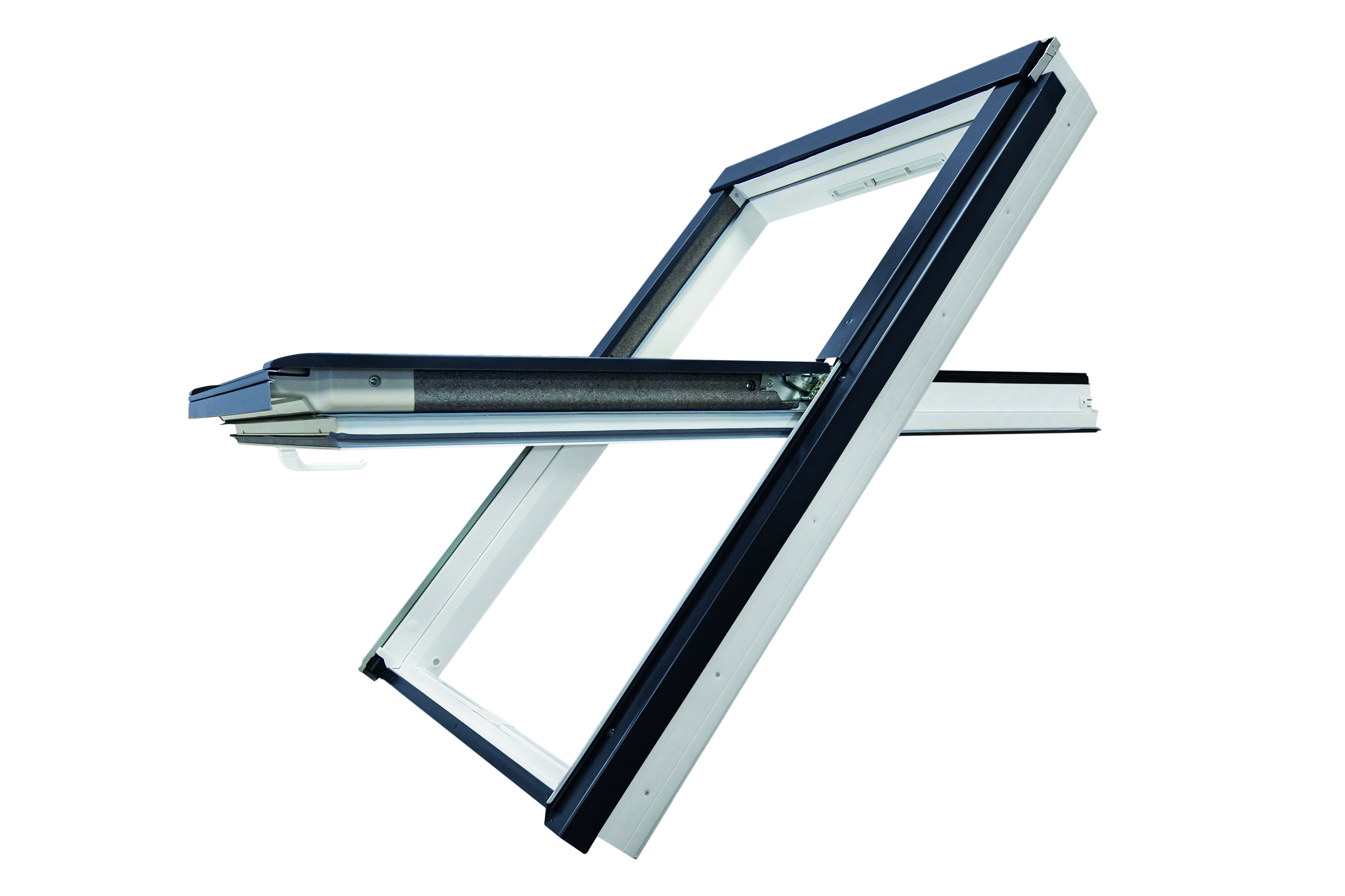 PVC logi ar eņģēm vērtnes vidū